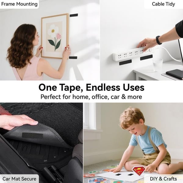 Hook and Loop Tape Sticky Back Double-Sided Command Adhesive Strip