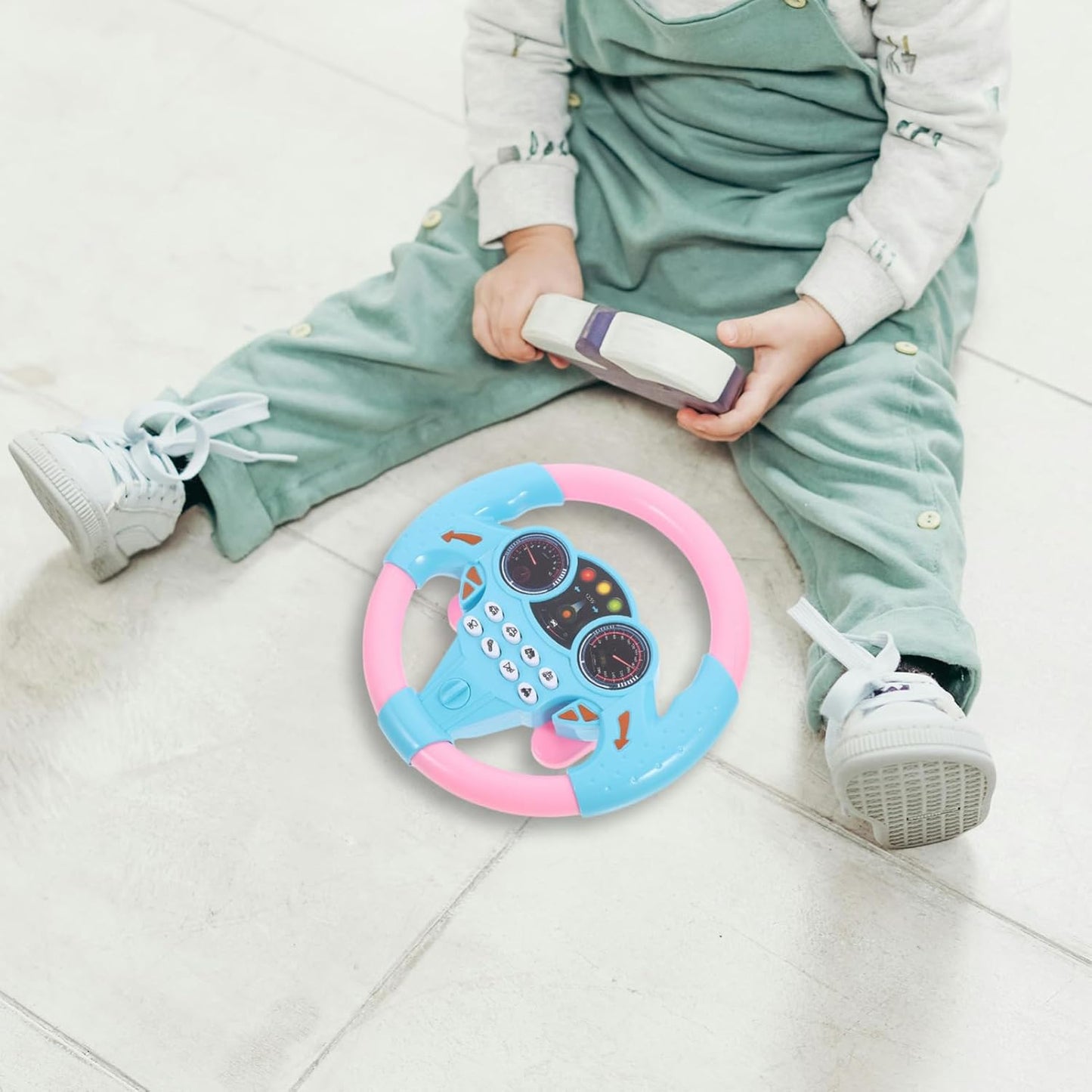Kids Interactive Steering Wheel Toy with Lights & Sounds