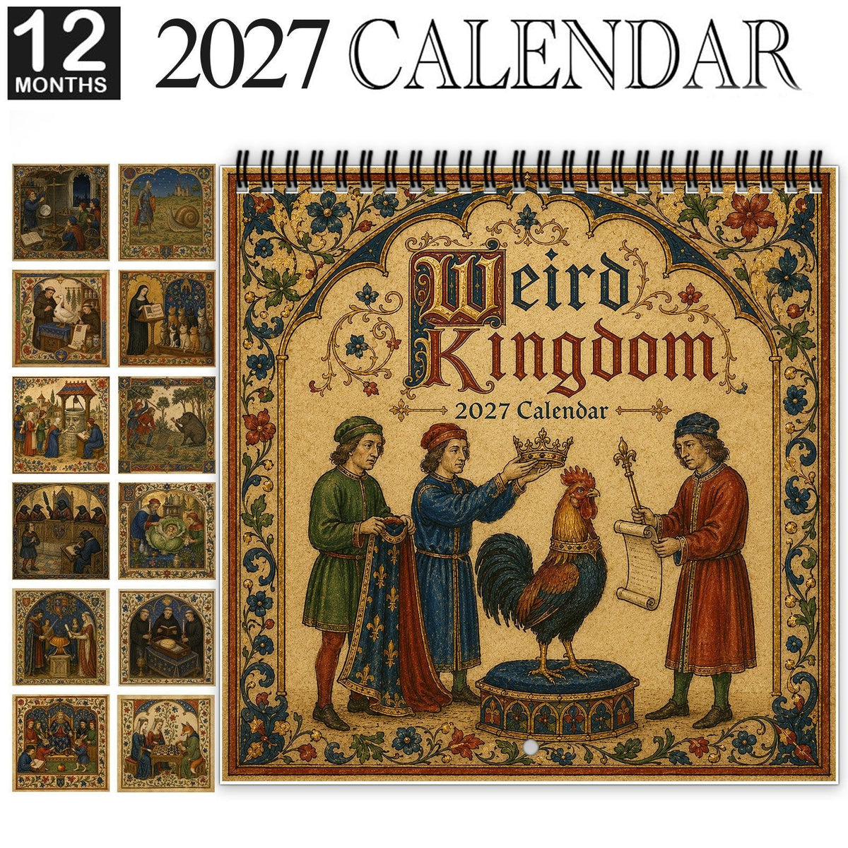 ๐Weird Kingdom 2027 Wall Calendar โ 12 Months of Curious Portraits & Whimsical Moments