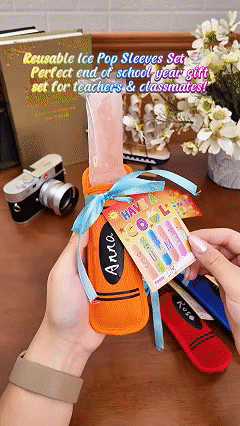 🎓🍦End of School Year Gifts: Reusable Ice Pop Sleeves| 12/24/36/48 Pack