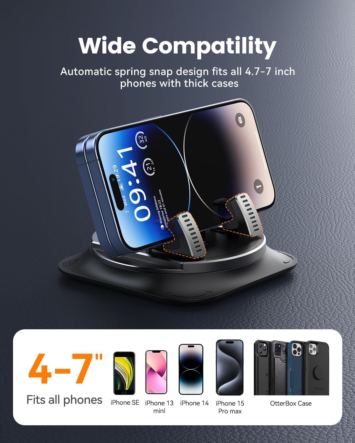 【50% OFF + FREE SHIPPING】360 Degree Rotation Dashboard Phone Holder