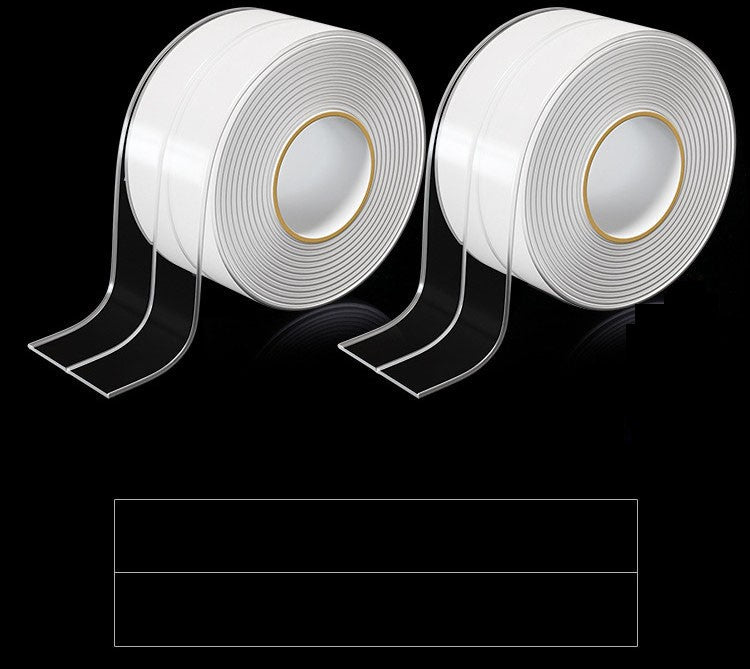 Waterproof Acrylic Caulk Tape – 2 Rolls, Cuttable, 10.5ft x 1.4in, with Sealing Tool – For Bath, Toilet, Sink & Kitchen