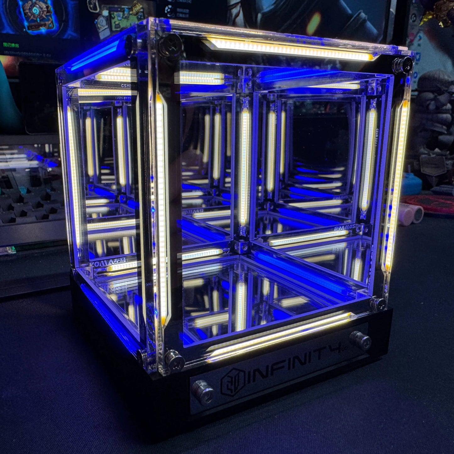 Infinite Abyss Cube – 4D RGB Mirror Lamp, Wireless & Touch Control