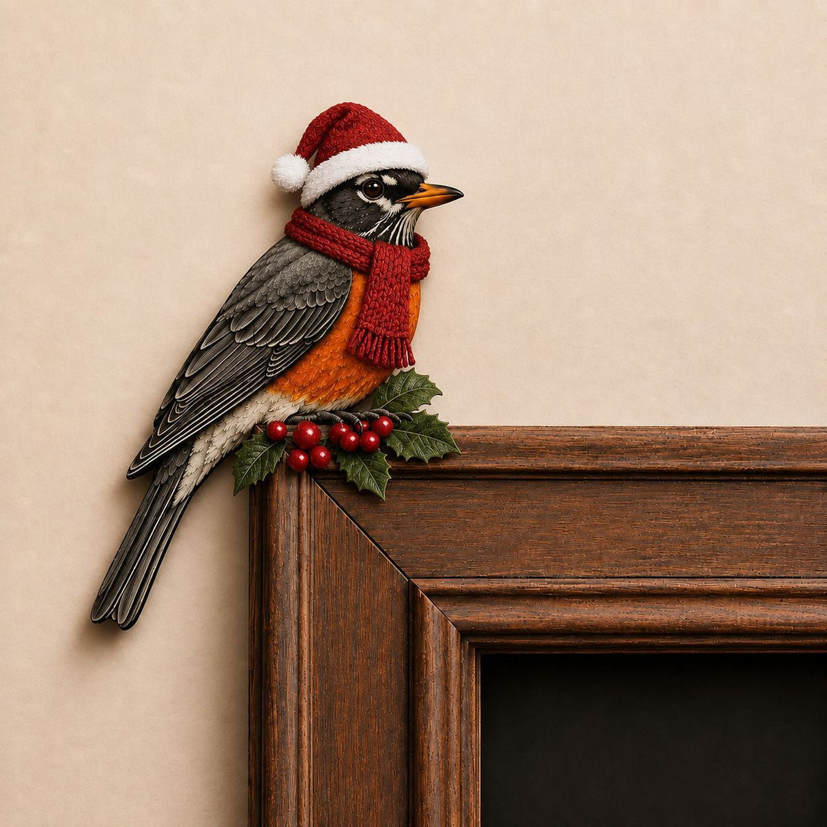🐦 Bird Wooden Door Topper – Decorative Bird & Christmas Door Accent
