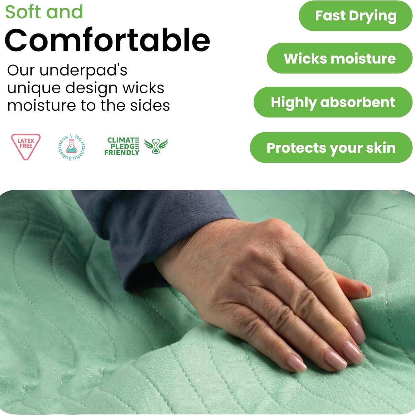 💧🛡️Reusable Heavy Absorbency Bed Pads | Waterproof Leakproof Underpad for Kids, Adults & Pets