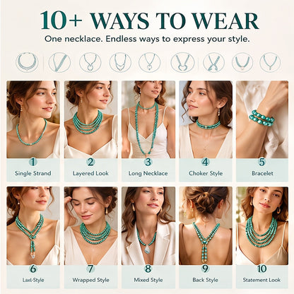 One Necklace 10 Looks – Turquoise Crystal ✨