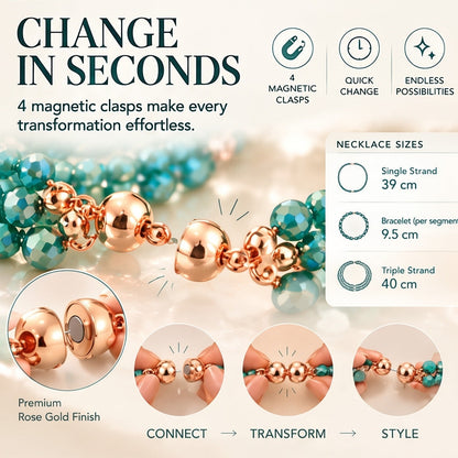 One Necklace 10 Looks – Turquoise Crystal ✨