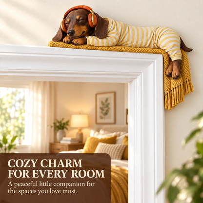 Sleeping Dachshund Door Topper