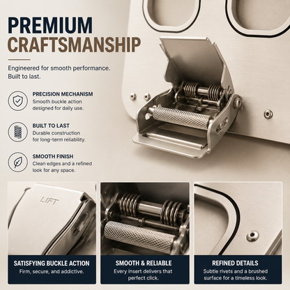 ✈️ Aviation Style Key Holder – Buckle-Inspired Wall Mounted Key Organizer for Entryway & Home