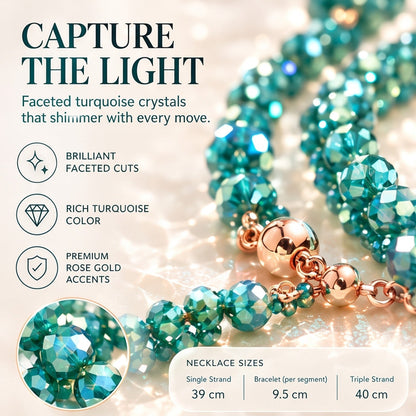 One Necklace 10 Looks – Turquoise Crystal ✨