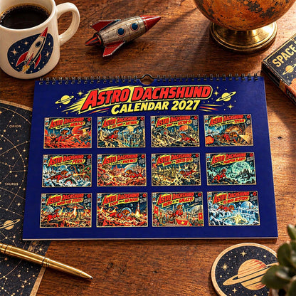 🚀🐶Astro Dachshund 2027 Calendar