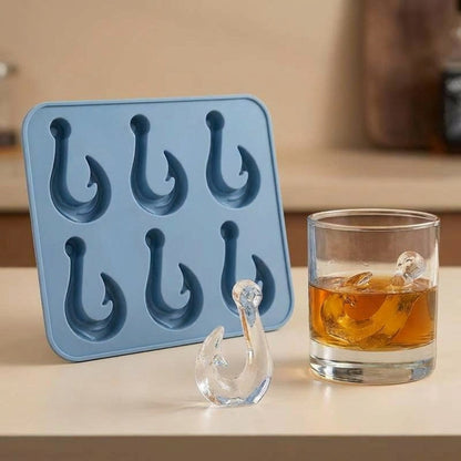 Fishing-Themed Silicone Ice Mold Set – Fun Ice Cubes for Anglers & Party Drinks