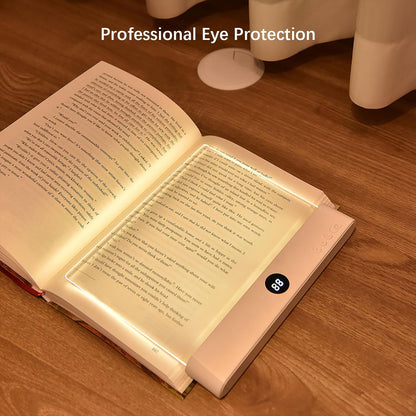 Rechargeable Flat LED Book Light 🌟 3 Colors Timer Perfect Night Reading