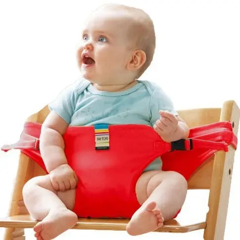 TYIIMAX™ Portable Baby High Chair Harness Seat with Safety Straps – Adjustable Toddler Feeding Seat for Dining Chairs, Travel & Home