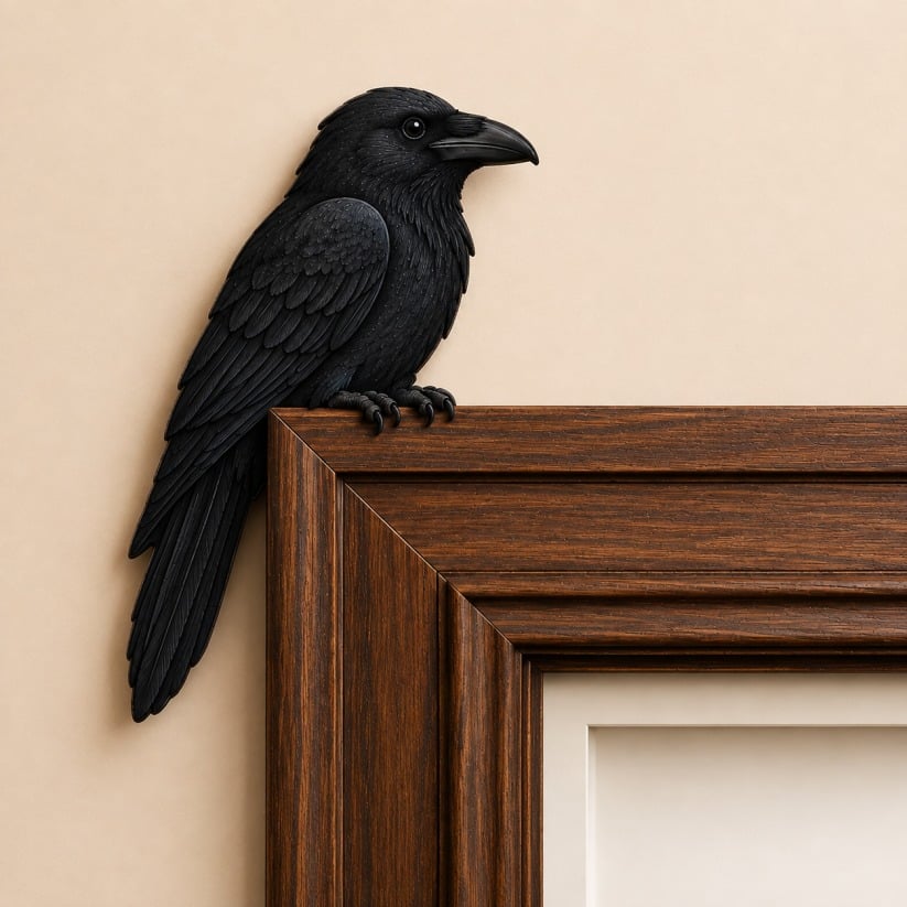 🐦 Bird Wooden Door Topper – Decorative Bird & Christmas Door Accent