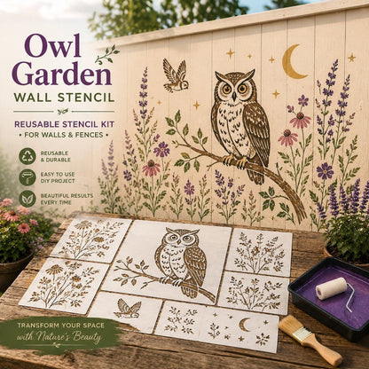 🌿Garden Bloom Wall Stencil Kit | DIY Garden Painting Templates for Every Space