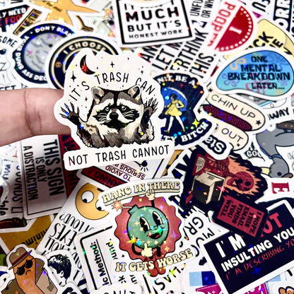 ✨130pcs Funny Stickers for Adults – Prank Meme (Dirty) Hilarious Sticker Pack(Waterproof & No Residue)