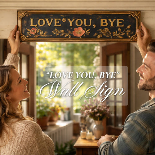 “Love You, Bye” – Entryway Wall Sign