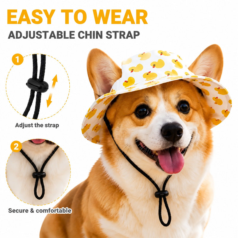 🐾 Cute Printed Pet Bucket Hat – Breathable Sun Hat for Dogs & Cats