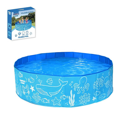 Foldable Kids Pool with Canopy – Portable Baby Splash Pool & Beach Tent for Toddlers, Kids & Pets