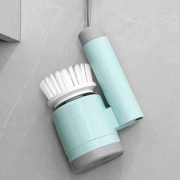 ABS Electric Cleaning Brush – Multifunctional Handheld Kitchen & Household Cleaner with 3 Replacement Pads