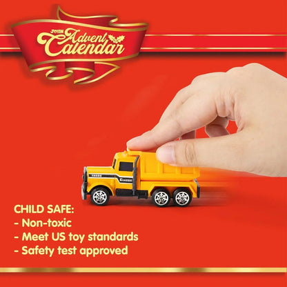 TYIIMAX™ 2026 Christmas Car Advent Calendar – 24 Die-Cast Vehicles for Kids, Daily Countdown Surprises