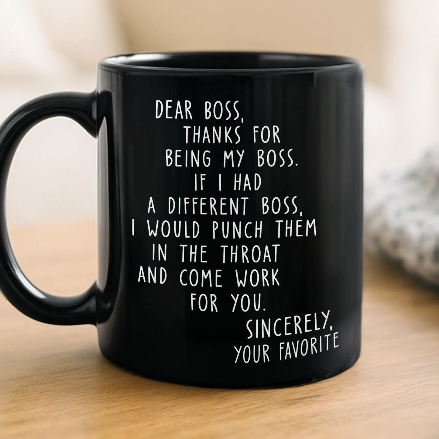 😂 Dear Boss Funny Mug – Hilarious Office Gift for Boss, Coworker or Work Bestie