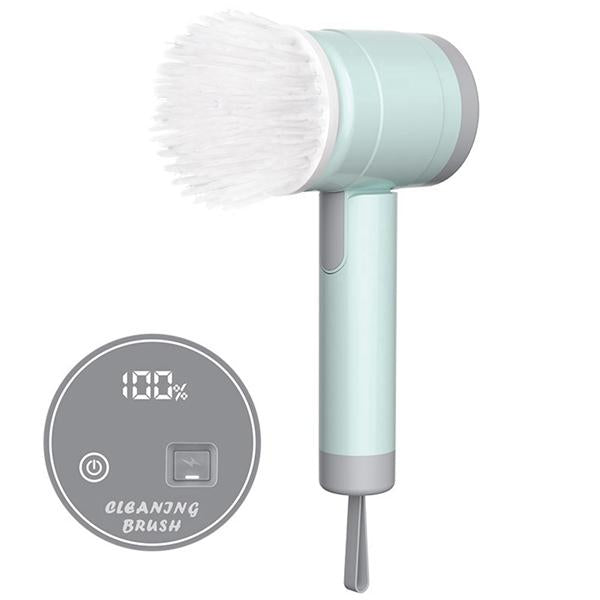 ABS Electric Cleaning Brush – Multifunctional Handheld Kitchen & Household Cleaner with 3 Replacement Pads