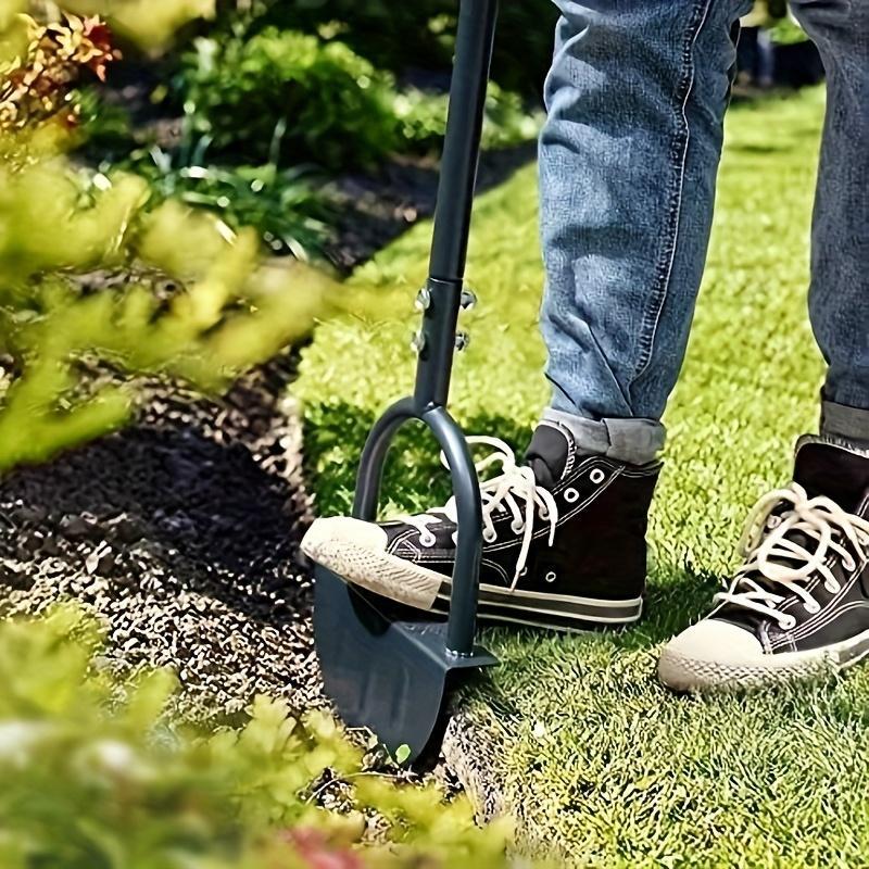 Manual Half-Moon Lawn Edger – Long Handle Garden Turf Edging Tool for Clean Borders & Precise Lawn Trimming