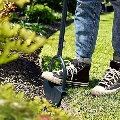 Manual Half-Moon Lawn Edger – Long Handle Garden Turf Edging Tool for Clean Borders & Precise Lawn Trimming