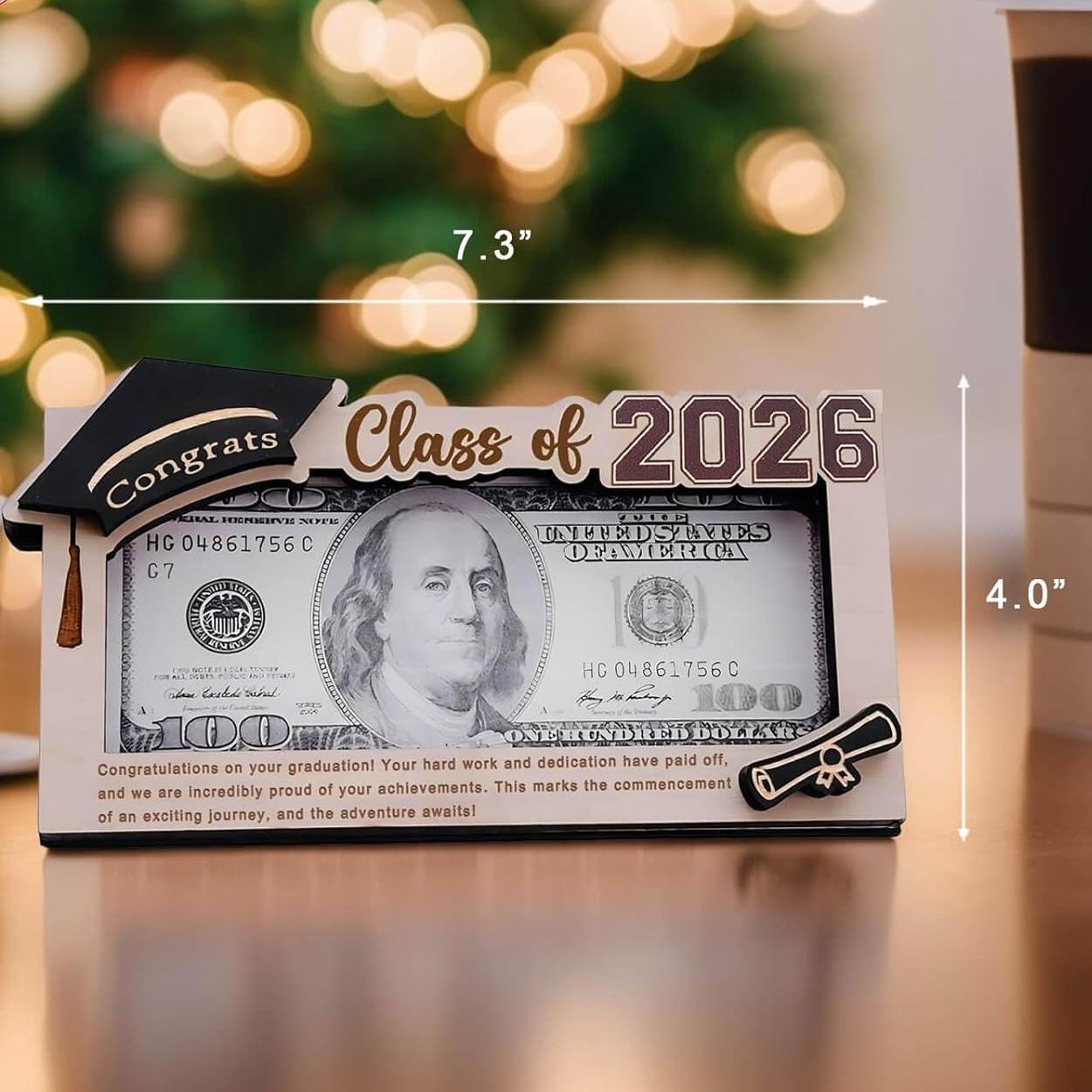 Graduation Money Holder 2026 – Creative Cash Gift Card Frame for Class of 2026, Graduation Keepsake Gift