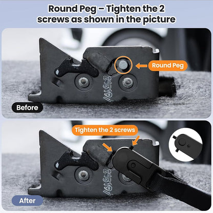 Universal Rear Seat Quick Release Latch Kit with Elastic Pull Rope