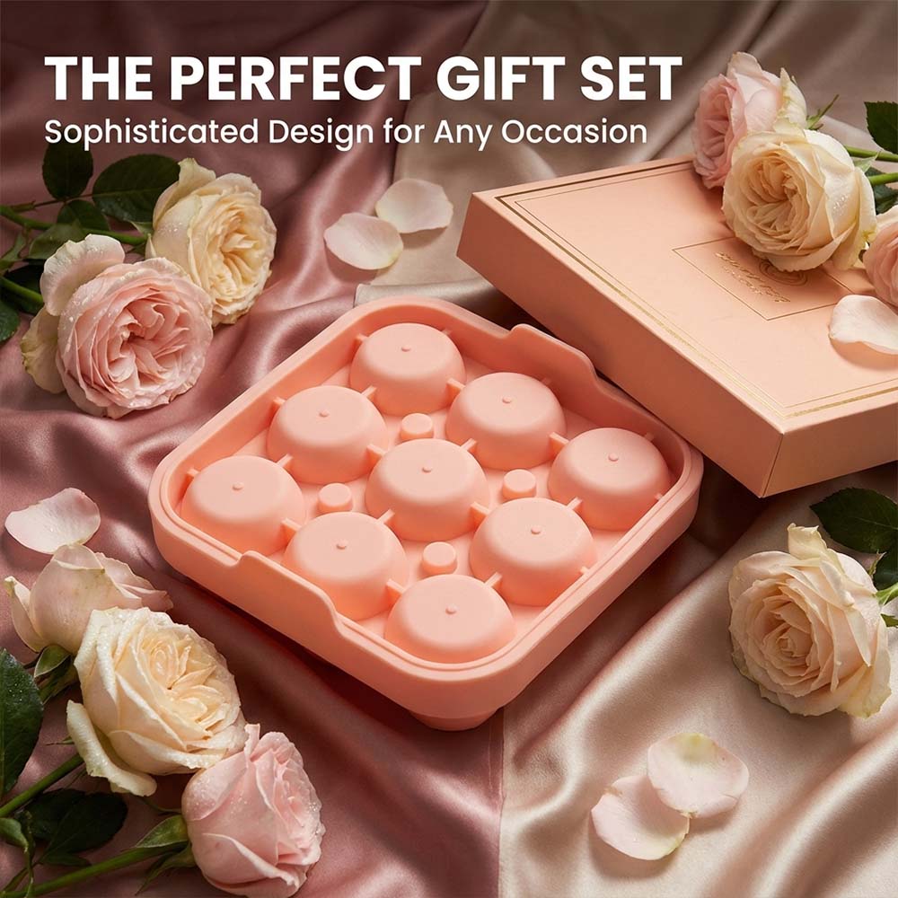 Rose Ice Cube Tray – 9-Cavity Silicone Mold for Whiskey & Cold Drinks