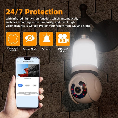 Outdoor Light Bulb Security Camera