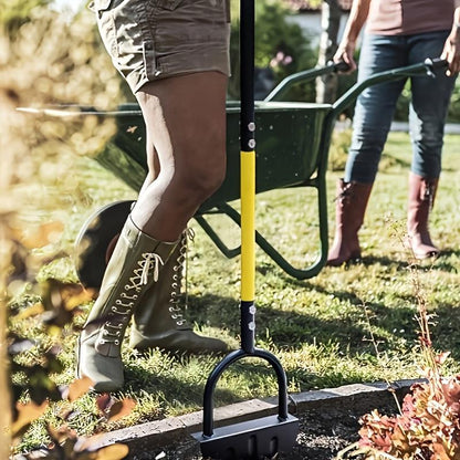 Manual Half-Moon Lawn Edger – Long Handle Garden Turf Edging Tool for Clean Borders & Precise Lawn Trimming