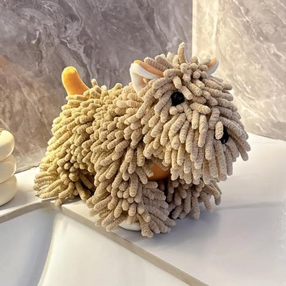 Cute Puppy Hand Towel – Absorbent Hanging Dog Towel for Kitchen & Bathroom Decor