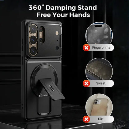TYIIMAX™ Magnetic Kickstand Phone Case for Samsung Galaxy S Series – Shockproof Slim Case with Camera Lens Protection & Hidden Stand