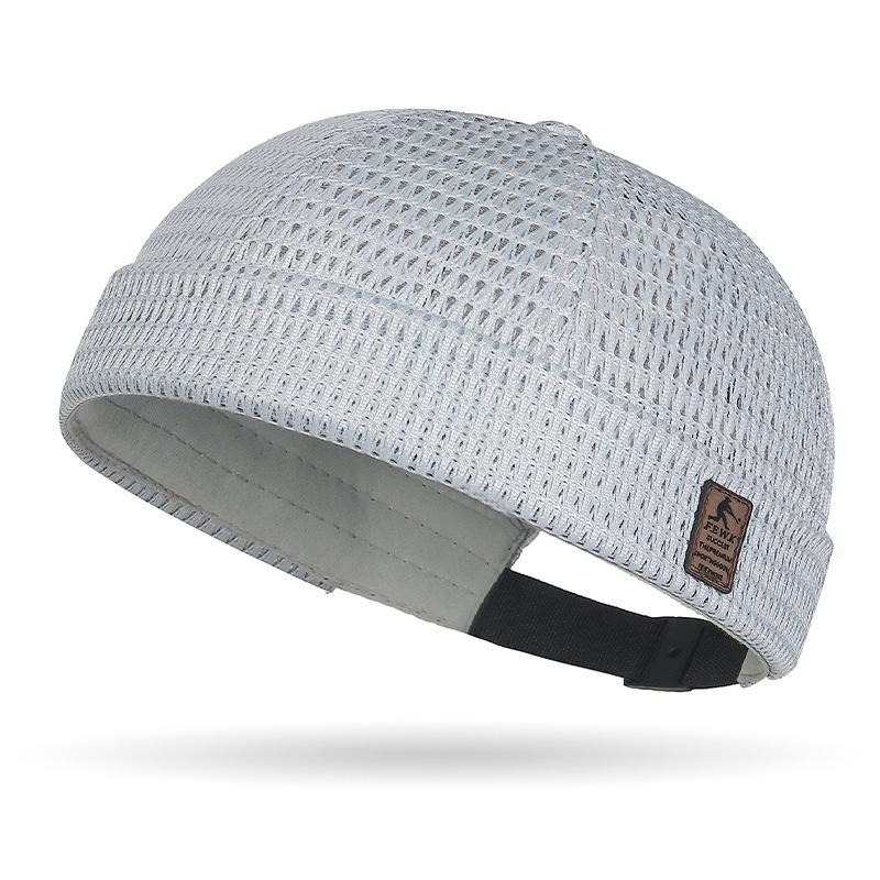 Men’s Breathable Brimless Docker Hat – Lightweight Mesh Skull Cap for Summer Outdoor Wear