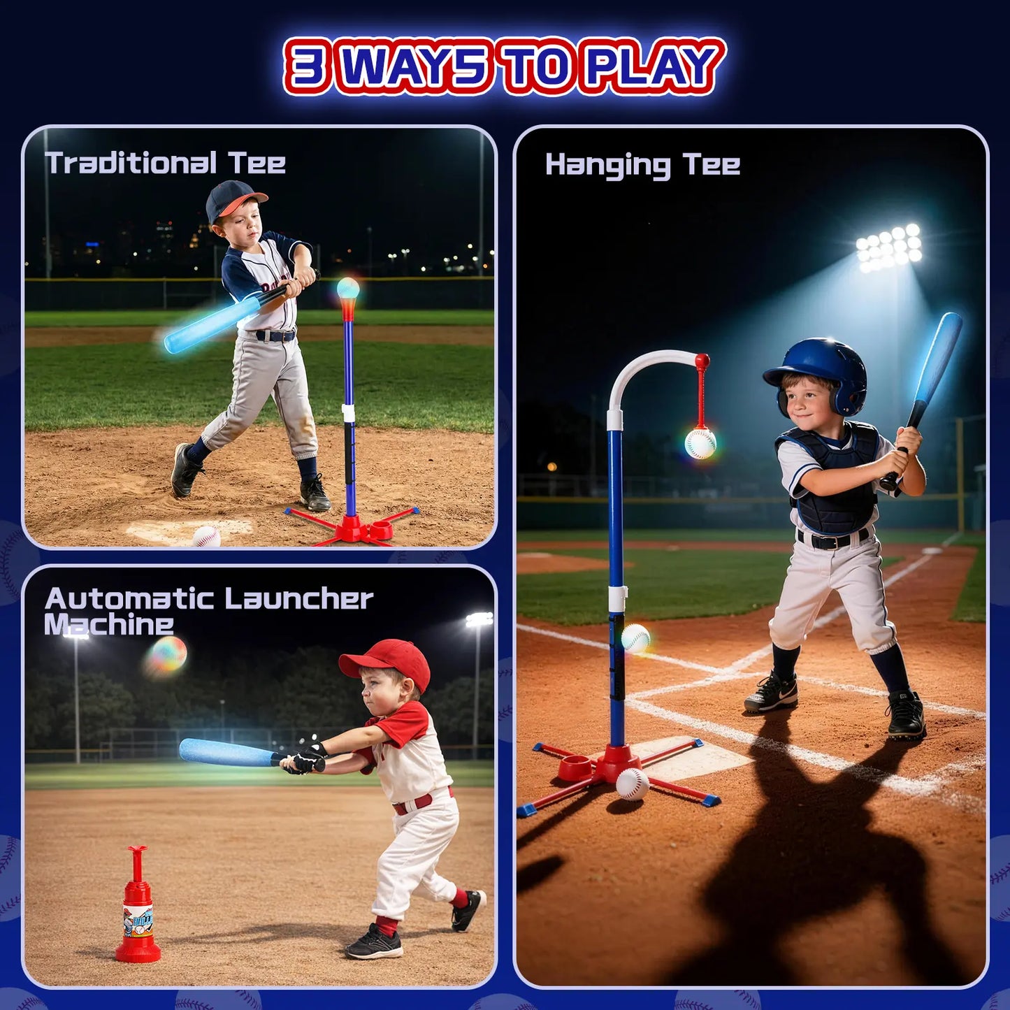 ⚾ 3-in-1 Kids Tee Ball Set