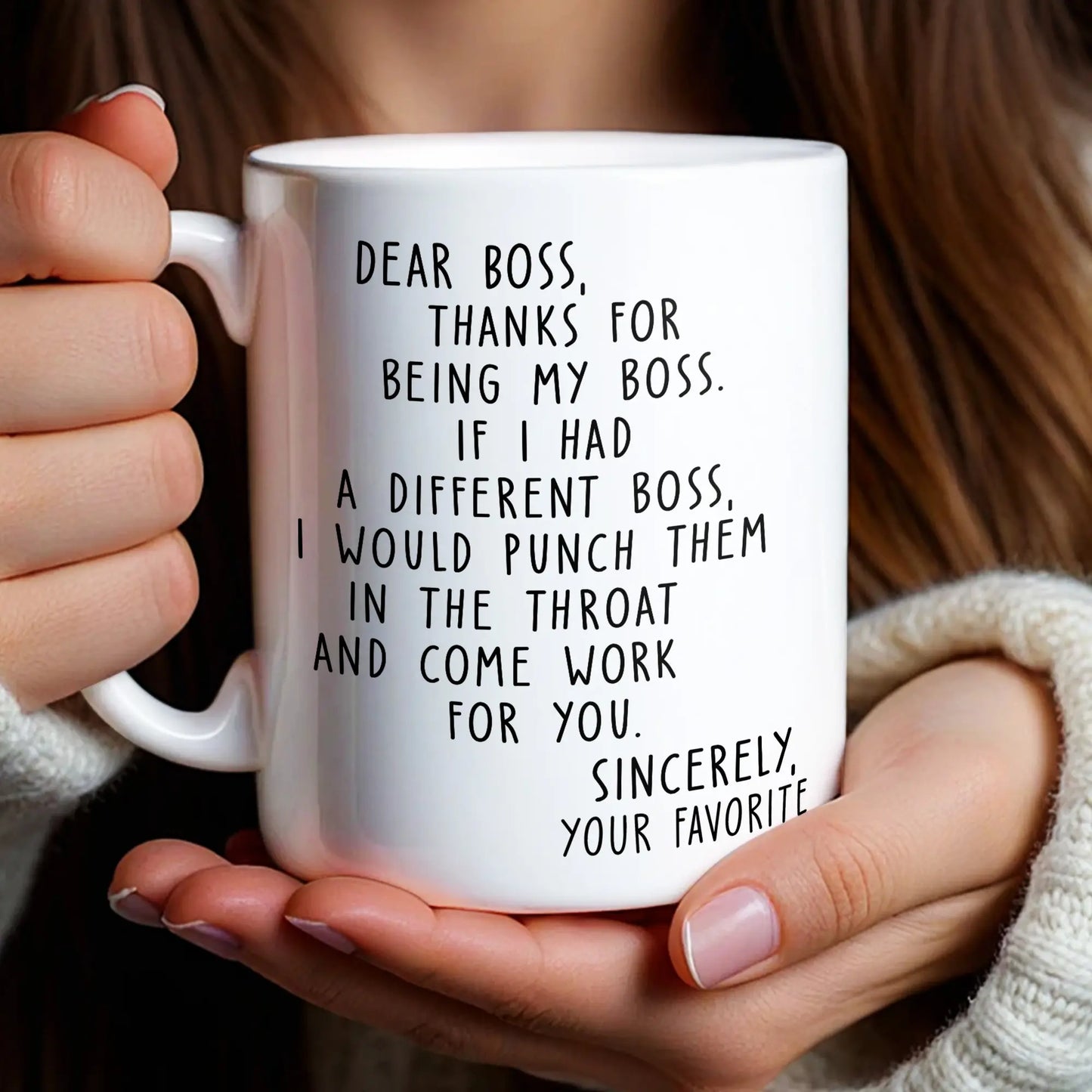😂 Dear Boss Funny Mug – Hilarious Office Gift for Boss, Coworker or Work Bestie