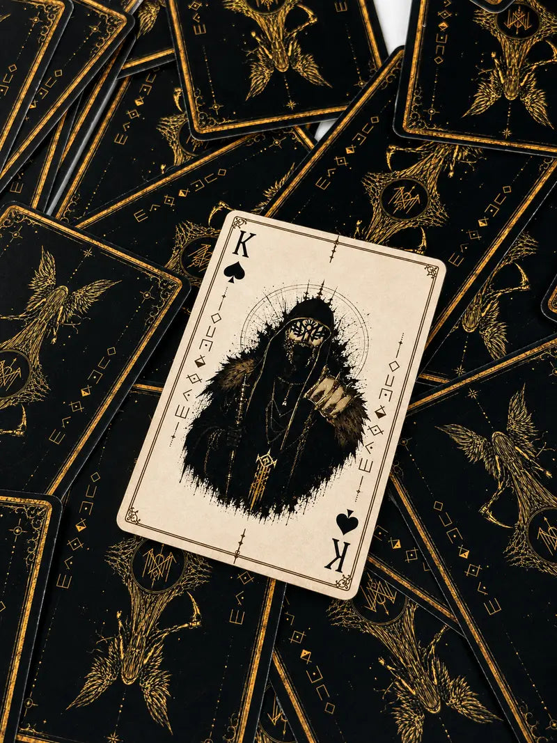 Sleep Token Inspired Playing Cards Deck – Gothic Fantasy Poker Cards, 54-Card Collectible Card Game for Music Fans & Collectors