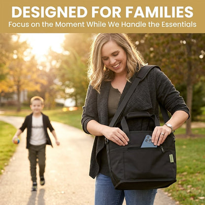 Family Size 4-Compartment Drink Carrier Bag for Coffee Cups & Tumblers