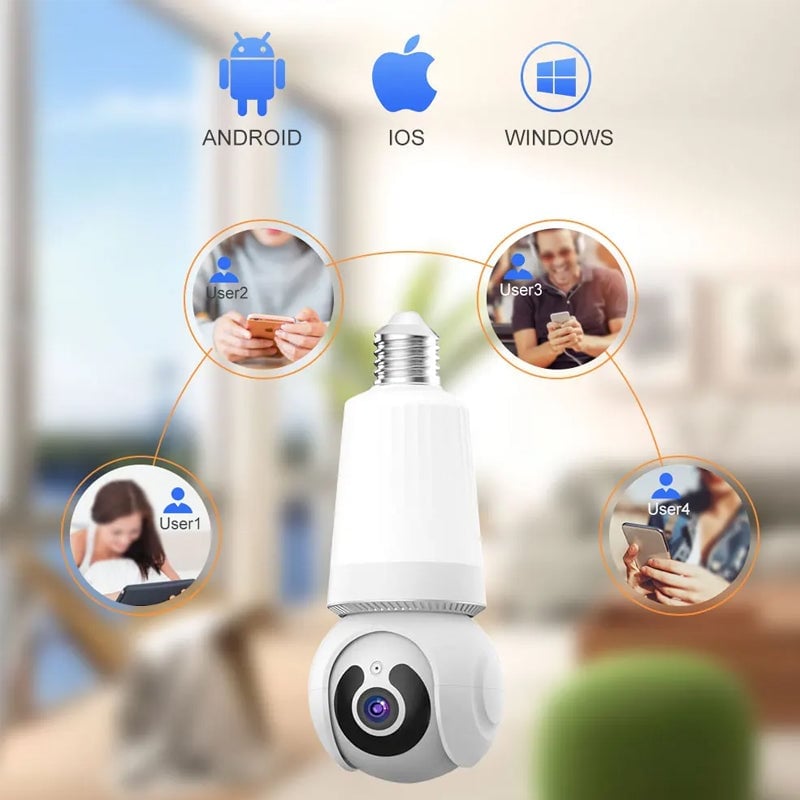 Outdoor Light Bulb Security Camera