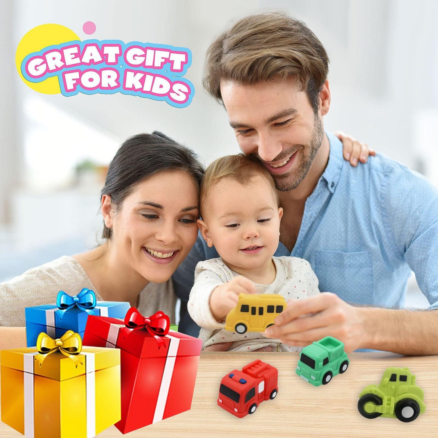 Light Up Bath Toy Cars – Water Activated Floating Vehicle Toys for Todlers