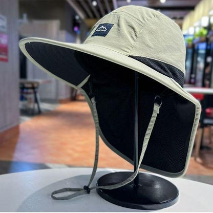 Unisex UV Protection Bucket Hat with Neck Flap – Breathable Sun Hat for Hiking, Fishing & Outdoor Adventures (Adult & Kids)
