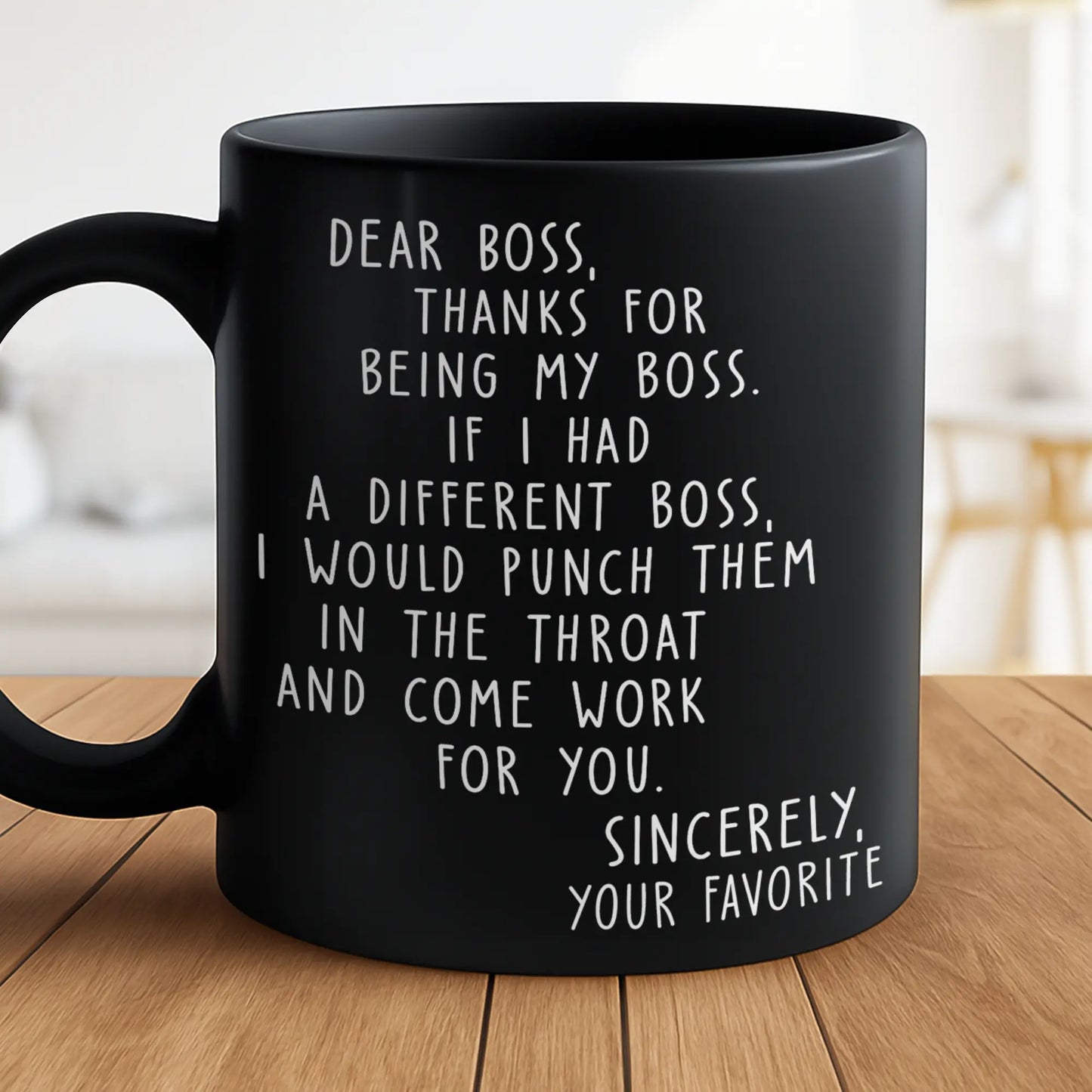 😂 Dear Boss Funny Mug – Hilarious Office Gift for Boss, Coworker or Work Bestie