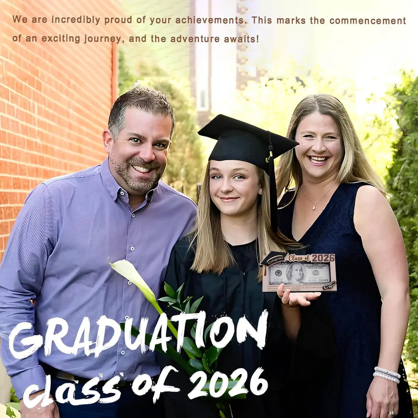 Graduation Money Holder 2026 – Creative Cash Gift Card Frame for Class of 2026, Graduation Keepsake Gift