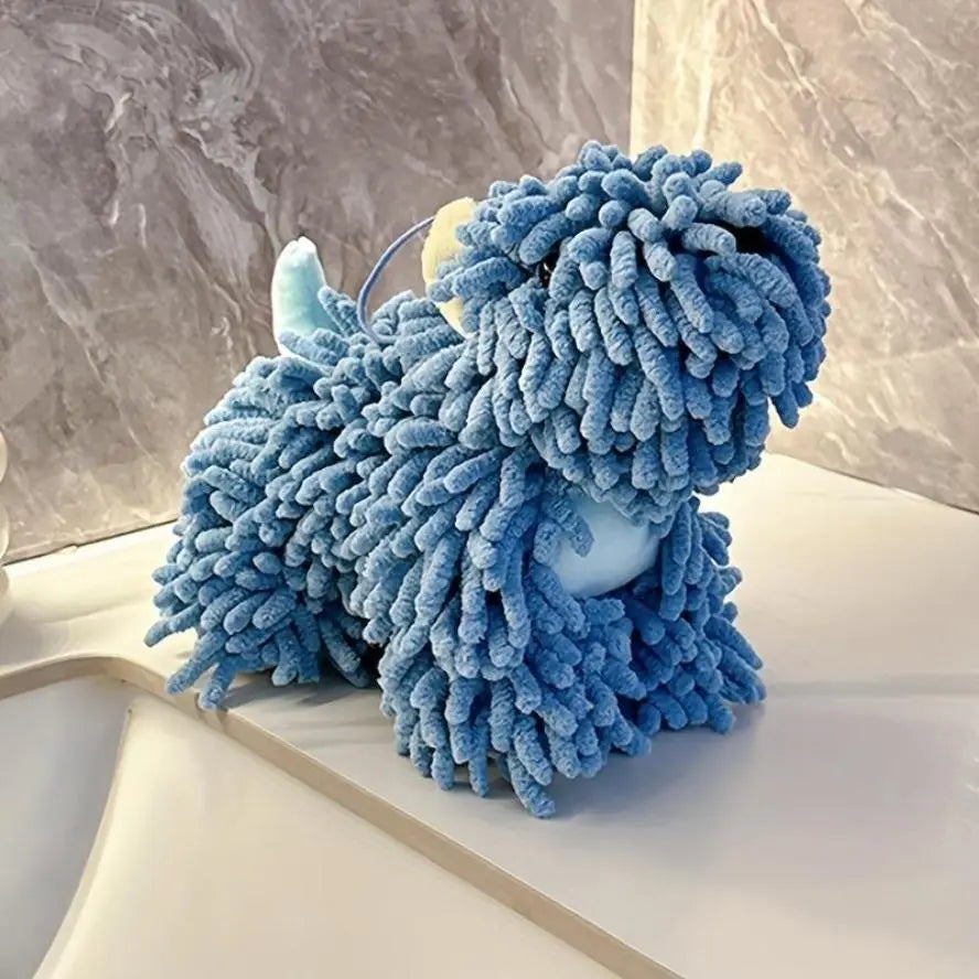 Cute Puppy Hand Towel – Absorbent Hanging Dog Towel for Kitchen & Bathroom Decor