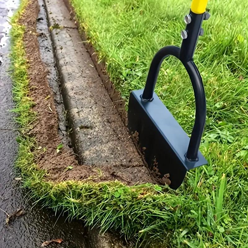 Manual Half-Moon Lawn Edger – Long Handle Garden Turf Edging Tool for Clean Borders & Precise Lawn Trimming