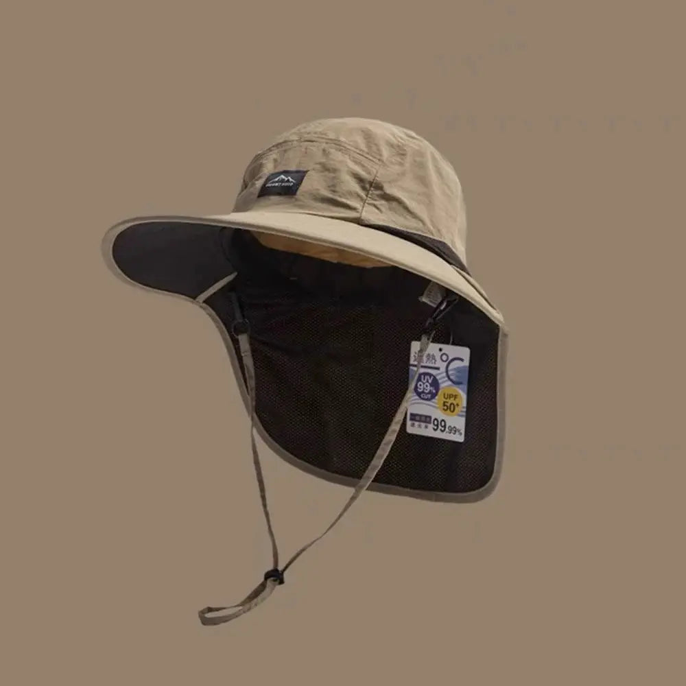 Unisex UV Protection Bucket Hat with Neck Flap – Breathable Sun Hat for Hiking, Fishing & Outdoor Adventures (Adult & Kids)